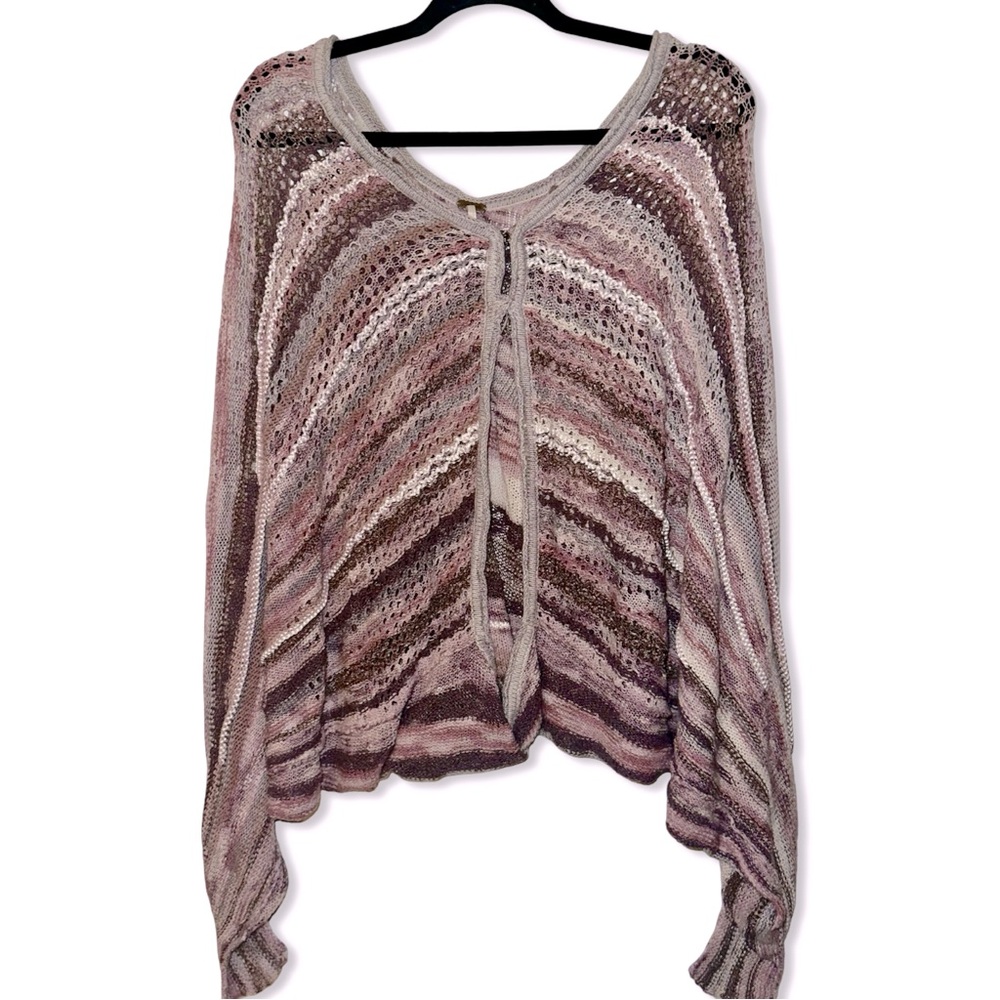 Free people Open Knit Lightweight Crochet Sweater Size Small